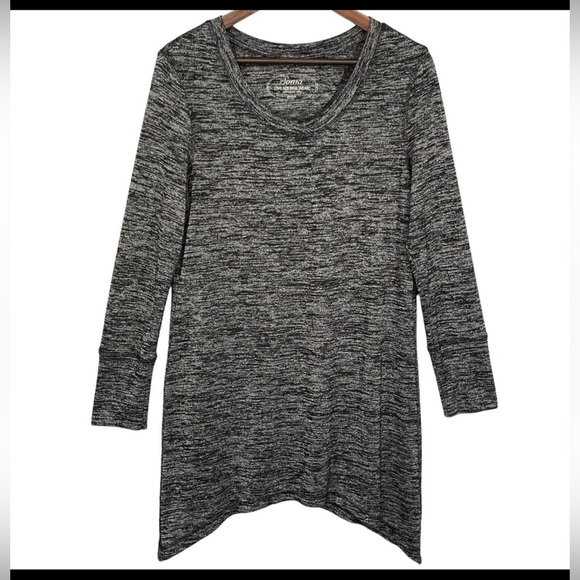 Soma Tunic Top Women Size M Gray Cozy Loungewear Long Sleeve - Picture 1 of 4
